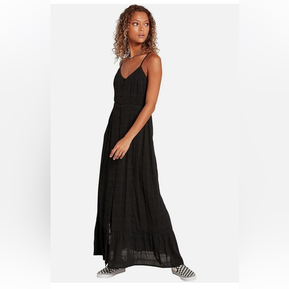 Volcom 290355 Women's Luv Hangover Maxi Dress Black, size S - Picture 1 of 7